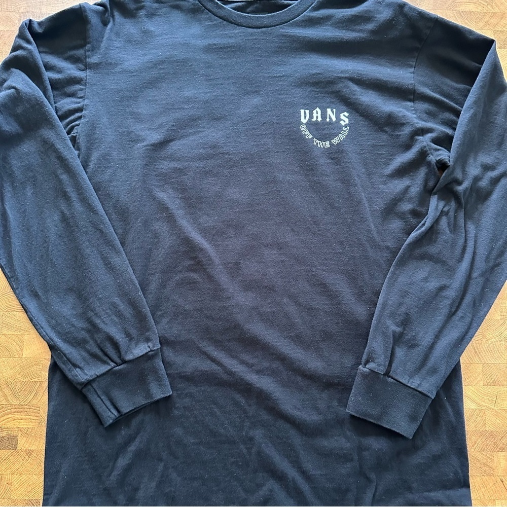 Vans Men's Black Long Sleeve Shirt- Size Medium